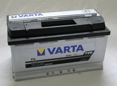 Аккумулятор Varta black Dynamic 590 122, авто аккумулятор Varta F6 Black - 90 Ah, габаритные размеры  353x175x190, пусковой ток 720А