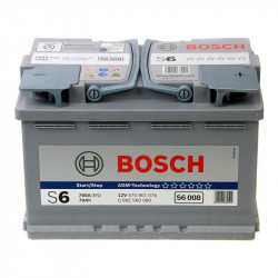 Бош  S60080, купить авто аккумулятор Bosch S6 008 AGM HighTec 70 Ач - емкость, 278/175/190, 760 Ампер