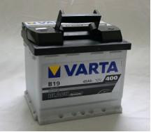 Аккумулятор Varta black Dynamic 545 412, авто аккумулятор Varta B19 Black - 45 Ah, габаритные размеры  207x175x190, пусковой ток 400А