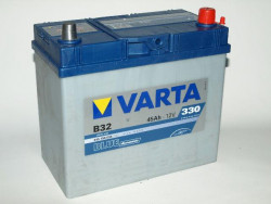 Аккумулятор Varta blue Dynamic 545 156, аккумуляторы Varta B32 blue - 45 Ah, габаритные размеры  238x129x227, пусковой ток 330А