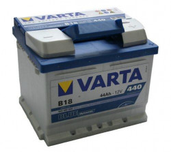 Аккумулятор Varta blue Dynamic 544 402, аккумуляторы Varta B18 blue - 44 Ah, габаритные размеры  207x175x175, пусковой ток 440А