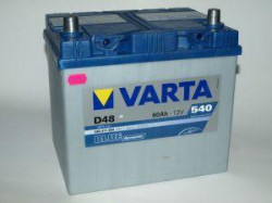 Аккумулятор Varta blue Dynamic 560 411, аккумуляторы Varta D48 blue - 60 Ah, габаритные размеры  232x175x225, пусковой ток 540А