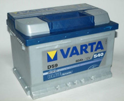 Аккумулятор Varta blue Dynamic 560 409, аккумуляторы Varta D59 blue - 60 Ah, габаритные размеры  242x175x175, пусковой ток 540А