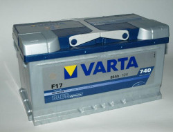 Аккумулятор Varta blue Dynamic 580 406, аккумуляторы Varta F17 blue - 80 Ah, габаритные размеры  315x175x175, пусковой ток 740А