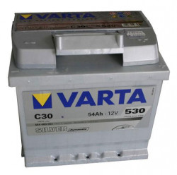 Аккумулятор Varta silver Dynamic 554 400, аккумулятор Varta C30 silver - 54 Ah, габаритные размеры  207x175x190, пусковой ток 530A