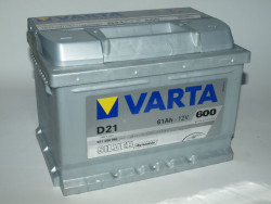 Аккумулятор Varta silver Dynamic 561 400, аккумулятор Varta D21 silver - 61 Ah, габаритные размеры  242x175x175, пусковой ток 600А